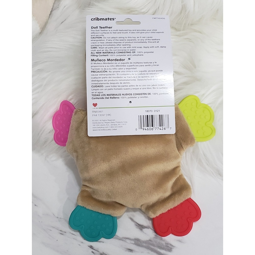 NEW Cribmates OWL Bird Doll Teether Toy Sensory Sound Baby Lovey Shower Gift - Picture 4 of 6